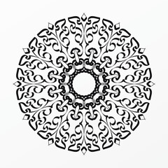 Vector round abstract circle. Mandala style.