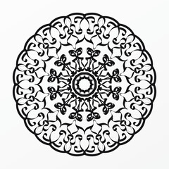Vector round abstract circle. Mandala style.