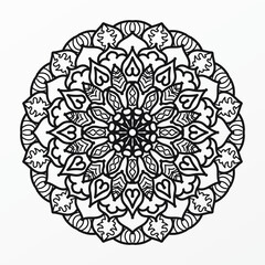 Vector round abstract circle. Mandala style.
