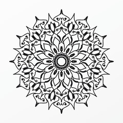 Vector round abstract circle. Mandala style.