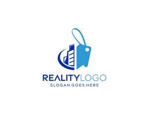 Abstract reality home logo design, reality sell logo design, home sell, home buy, reality buy vector logo design