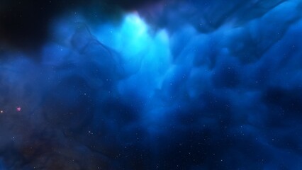 Obraz premium colorful space background with stars, nebula gas cloud in deep outer space, science fiction illustrarion 3d illustration 