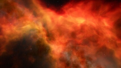 colorful space background with stars, nebula gas cloud in deep outer space, science fiction illustrarion 3d illustration  © ANDREI