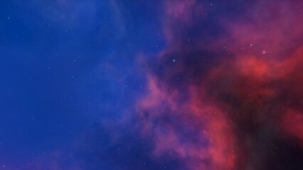 Fototapeta premium colorful space background with stars, nebula gas cloud in deep outer space, science fiction illustrarion 3d illustration 