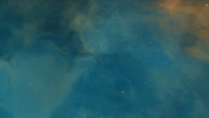 colorful space background with stars, nebula gas cloud in deep outer space, science fiction illustrarion 3d illustration
