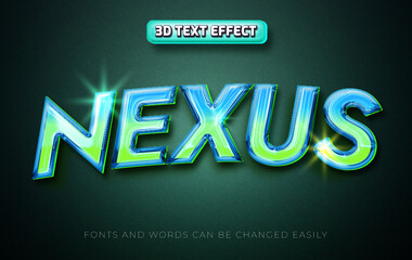 Nexus glossy editable text effect style