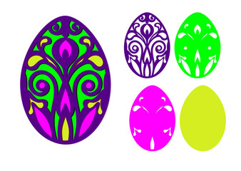 Layered Easter egg craft. Files for cutting and assembling
