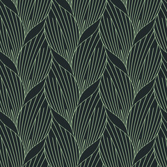 Flower petal or leaves geometric pattern vector background. Repeating tile texture of this line on oval shape with gradient effect. Pattern is clean usable for wallpaper, fabric, printing.