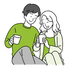 A couple illustration to relax.