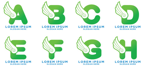 B C D E F G H A letter logo with creative modern syle Premium Vector