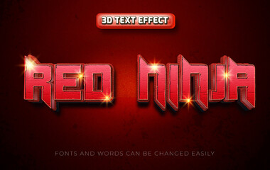 Red ninja editable text style effect © afpriom