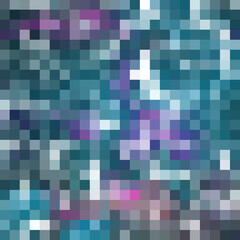 bright seamless pattern, pixels, colored fragments, tiles, squares, geometric, gradient, stained glass, glass, window, mosaic, blue, turquoise, turkish style, spring, summer, winter, christmas, sea, 