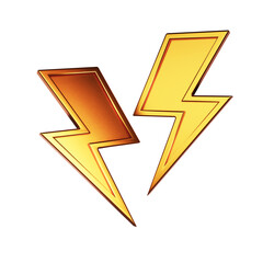 3d illustration thunder bold icon