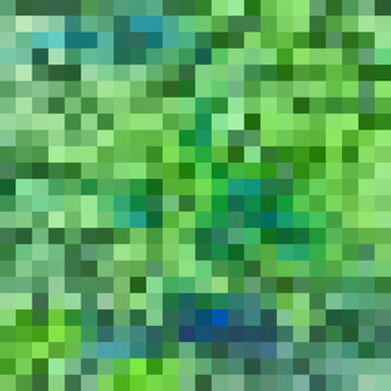 bright seamless pattern, pixels, colored fragments, tiles, squares, geometric, cube, stained glass, glass, mosaic, green, turquoise, turkish style, spring, summer, greenery, forest, ecology, texture, 