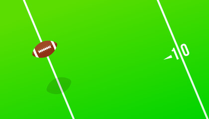 Vector of American football design with field background.