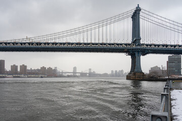 Manhattan Bridge in Winter