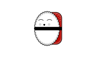illustration of happy sushi 