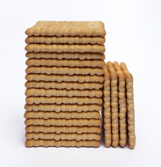 Cookies for tea or coffee biscuits on a white background ...