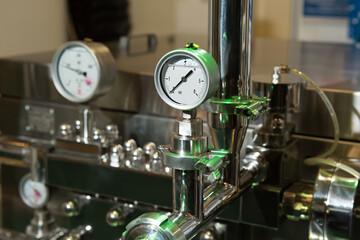 Manometer on the pipeline system