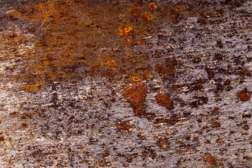 metal wall with rust. steel surface with corrosion