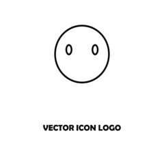 Monochrome Smile Icon on White Background. Vector

