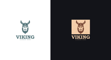 Simple illustration of viking logo, Premium Vector