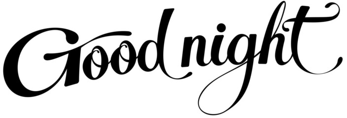 Good night - custom calligraphy text © Peterfactors