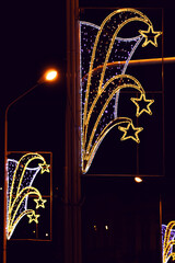 christmas lights in the night
