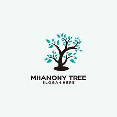 Obraz premium Tree logo illustration miscellaneous tree logo template symbol of strength fertility hope tree logo
