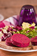 Beetroot veggie burger.