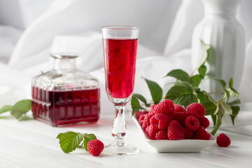 Raspberry liquor and fresh berries.