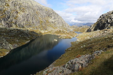 Fototapeta na wymiar Beautiul Landscape near Hytehaugen, Norway