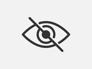 Show password icon, eye symbol. Vector vision hide from watch icon. Secret view web design element.