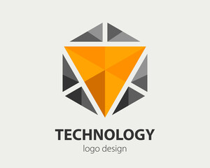 Abstract business logo design. Vector company logotype concept. Haxogen corporate sign for brand identity