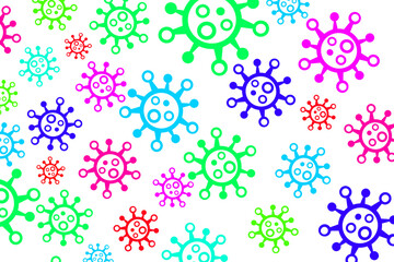 Corona virus background, pandemic risk concept. 3D illustration