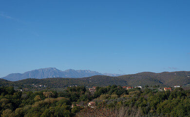 Autumnal landscape of Molise seen from Isernia