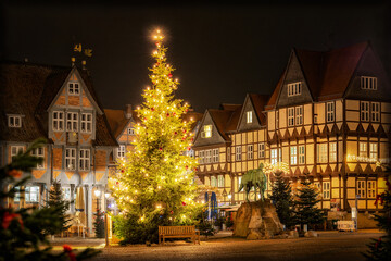 Weihnachtsbaum in Wolfenbüttel - obrazy, fototapety, plakaty