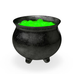Magic iron pot 3d rendering