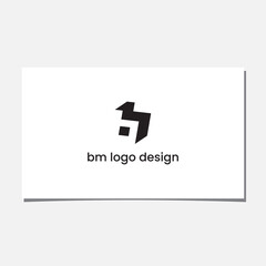 bm or mb logo design vector