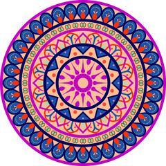 Flower Mandala. Vintage decorative elements. vector in illustration
