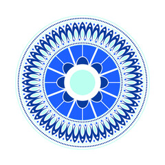 Decorative plates with Mandala ornament patterns.Vector illustration 