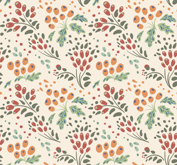Floral seamless pattern. Botanical print. - 488232417