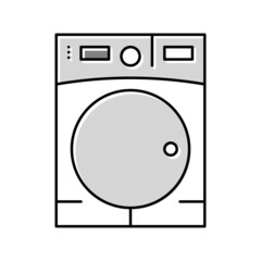 dryer machine color icon vector illustration
