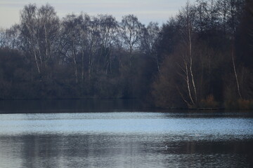Balderton Lake at sunrise on a cold winters morning