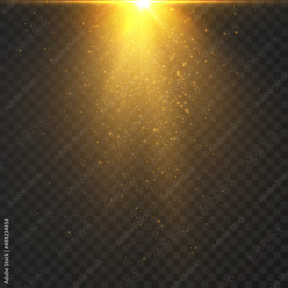 Aufkleber rays of light flowing down. abstract magic light background. vector illustration.