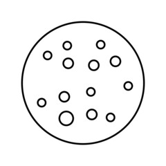 chronic blistering skin disease line icon vector illustration