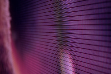 Monitor pixel horizontal line problem. Macro of horizontal pixels issue on a screen. Close up...