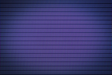 Monitor pixel horizontal line problem. Macro of horizontal pixels issue on a screen. Close up...