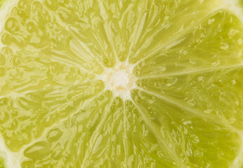 Lime slice close up. Nutrition and healthy lifestyle concepts. Background for inserting text.