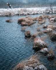 windy winter lake